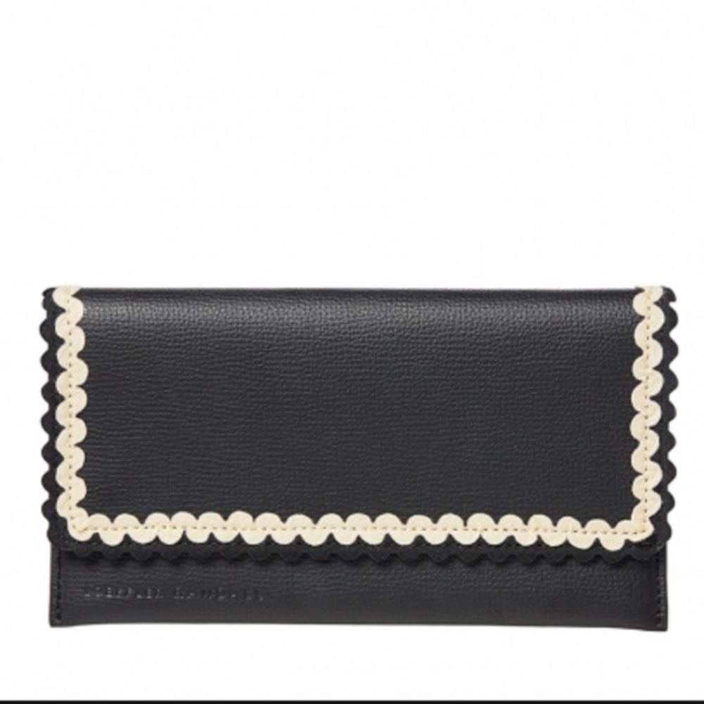 LOEFFLER RANDALL Ric Rac Leather Everything Wallet- Black